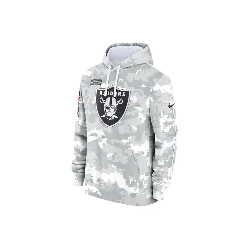 Nike Las Vegas Raiders Salute To Service Primary Edge Club Men's Nike Nfl Pullover Hoodie-0