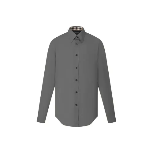 Burberry Shirts Men Gray