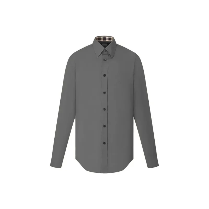 Burberry Shirts Men Gray-0