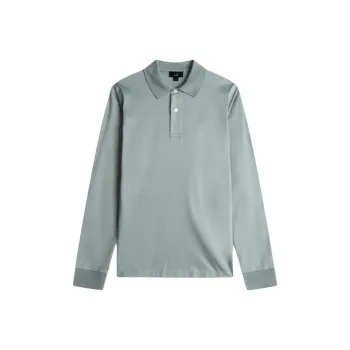 Dunhill FW23 Polo Shirt Men's Aqua Blue