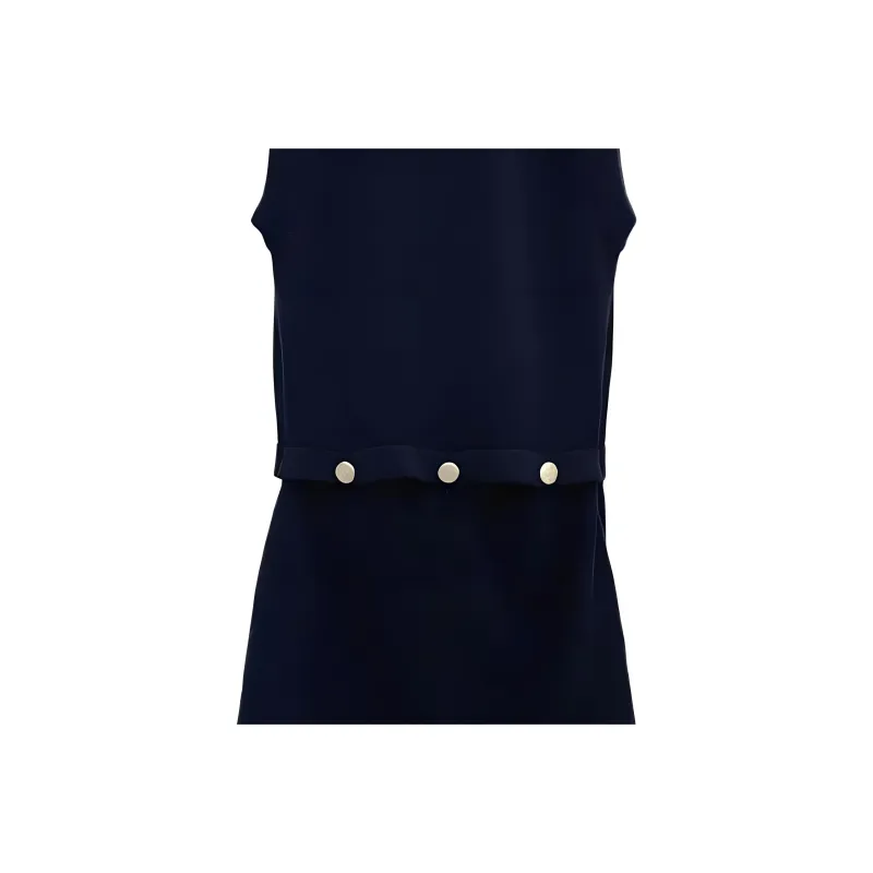 CHANEL Sleeveless Dress Women's Black-3