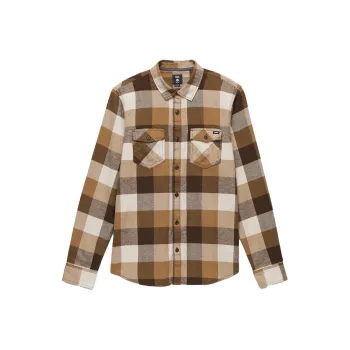 Vans Box Flannel Long Sleeve Buttondown Shirt Shirt Men's Taupe