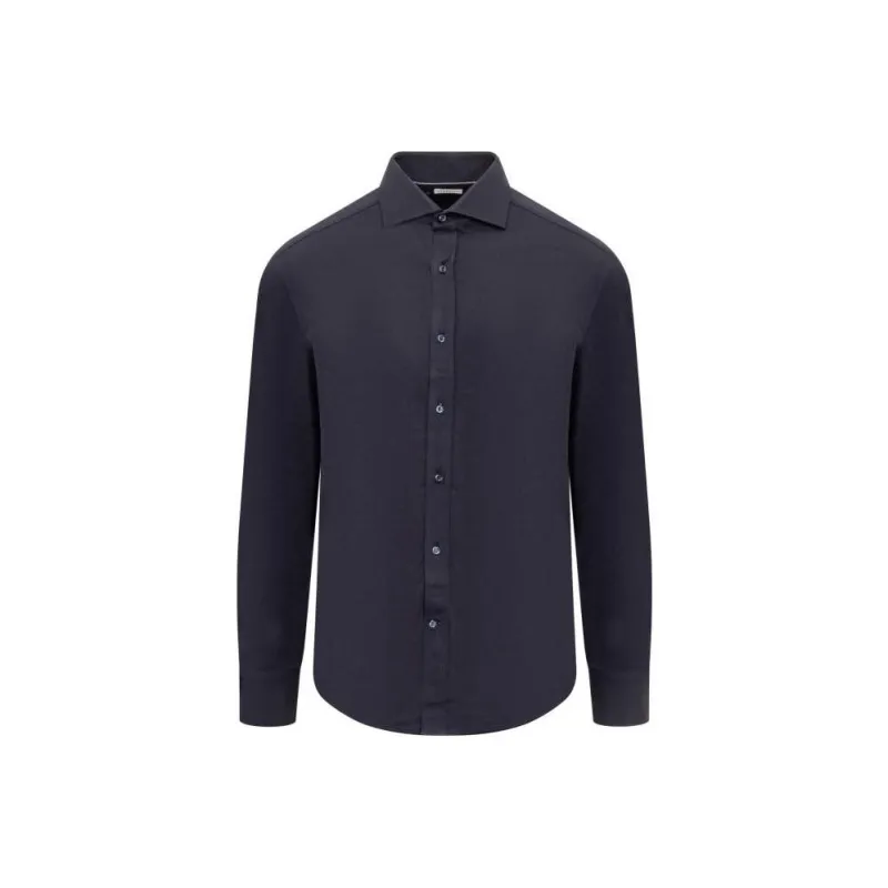 Brunello Cucinelli Collared Long Sleeved Shirt-0