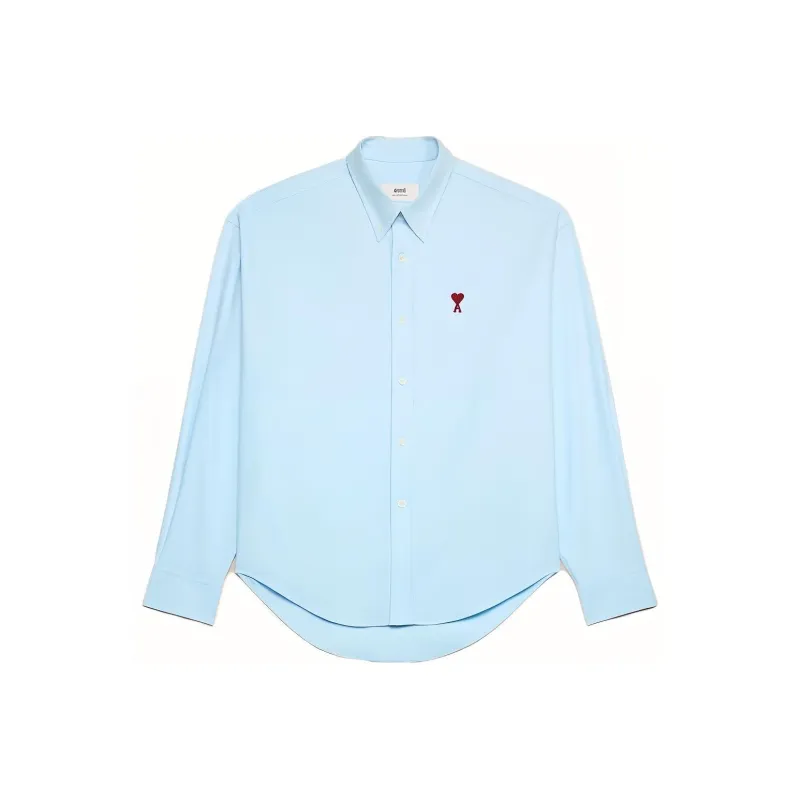 AMIPARIS Logo embroidered Poplin Shirt-0