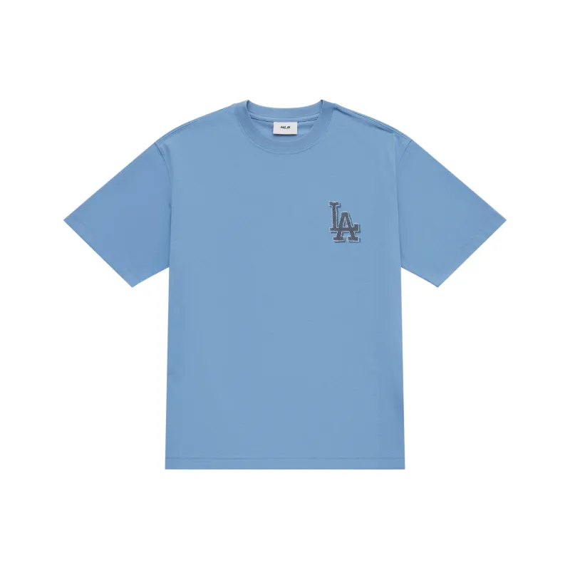 MLB MONOGRAM Collection Los Angeles Dodgers SS25 T Shirt Unisex Dark Sky Blue-1