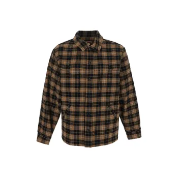 KENZO Logo Patch Checked Overshirt