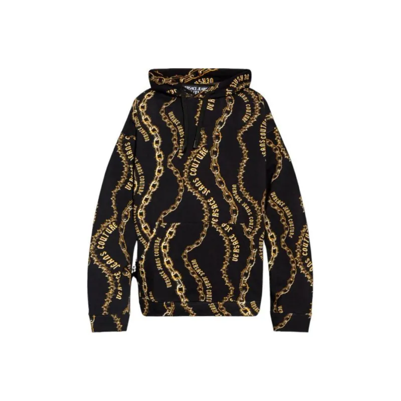 VERSACE JEANS COUTURE Chain Print Hoodie Sweater-0