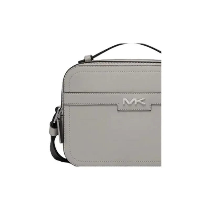 MICHAEL KORS MK Cooper Artificial Leather Camera Bag Handbag Shoulder Bag Crossbody Bag Men's Pearl Gray-3