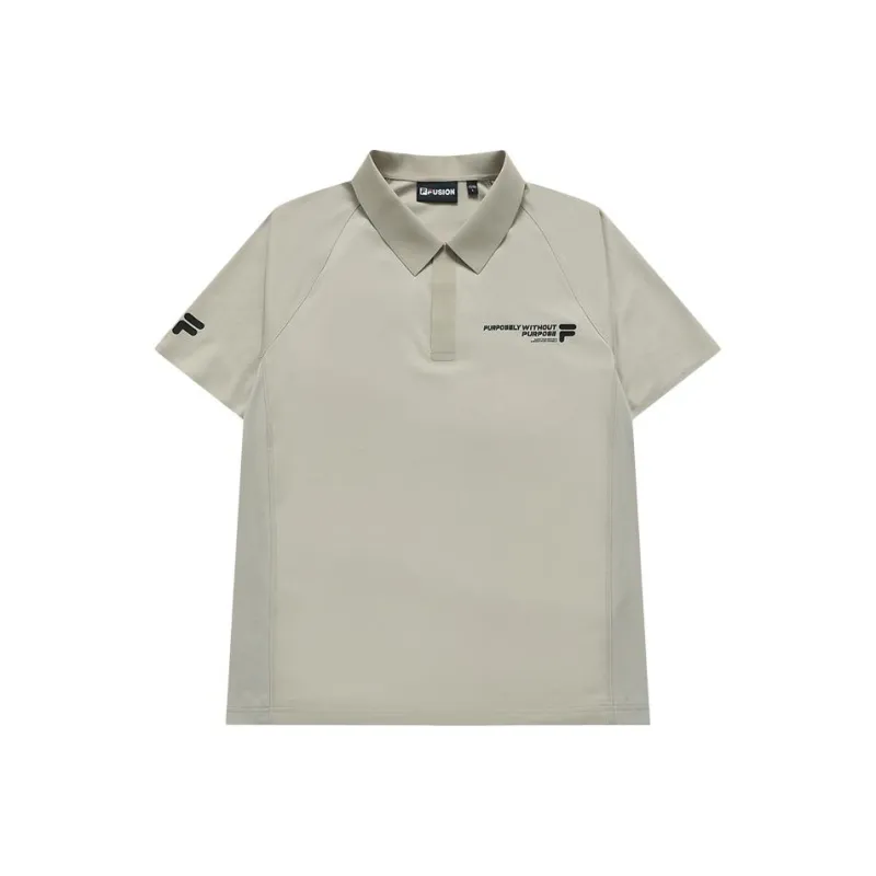 FILA FUSION Polo Shirt Men's Lentil Gray-0