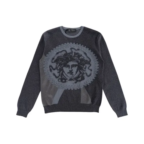 VERSACE Slim Fit manichewear Men's Dark Gray