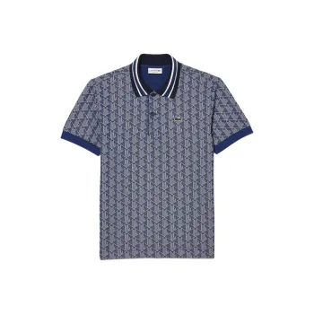 LACOSTE Monogram motif Short sleeved Polo Shirt