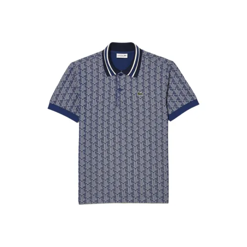 LACOSTE Monogram motif Short sleeved Polo Shirt