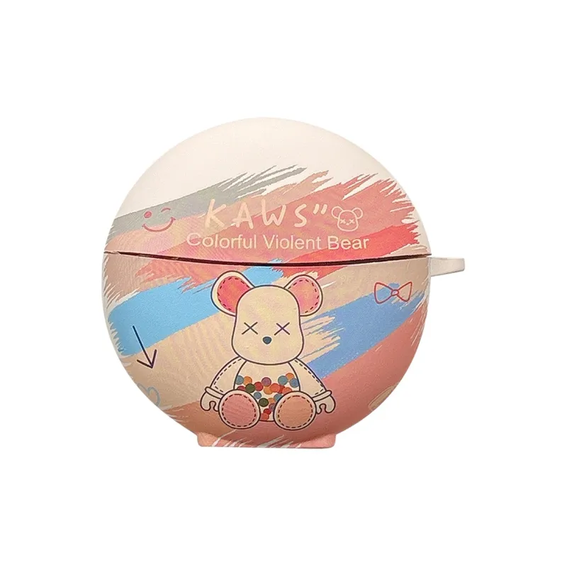 NUOQIXIN Compatibility With Sina S6S TPU Trendy Brand Bearbrick With Astronaut Headphone Cases-2