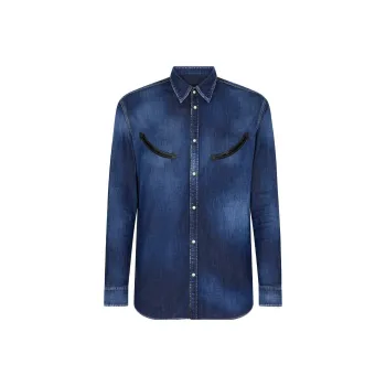 DSQUARED 2 Buttoned Long Sleeved Denim Shirt