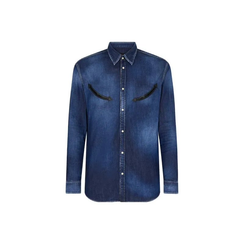 DSQUARED 2 Buttoned Long Sleeved Denim Shirt-0