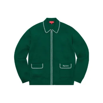 Supreme Checkerboard Zip Up Sweater