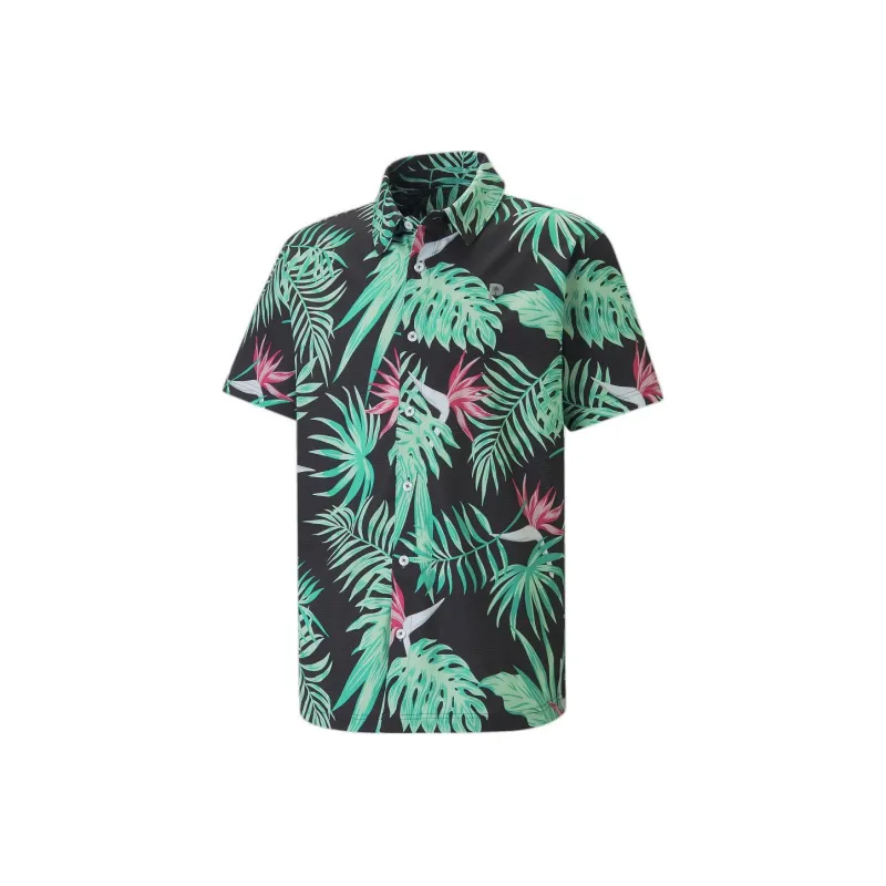 PUMA PALM TREE CREW PARADISE Shirts Men Green-0