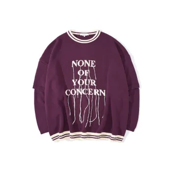 UNVESNO Loose Fit Knitwear Unisex Purple