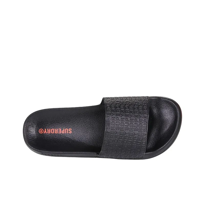 SUPERDRY Abrasion Resistant Slide Slippers Men's Black-4