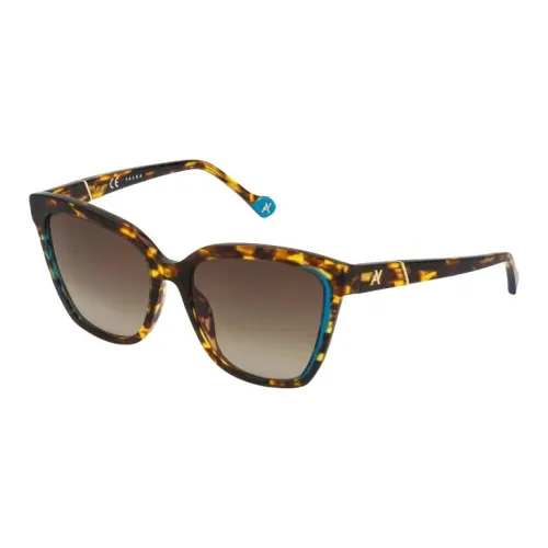 Yalea Acetate Irregular Shape Sunglasses Unisex Brown