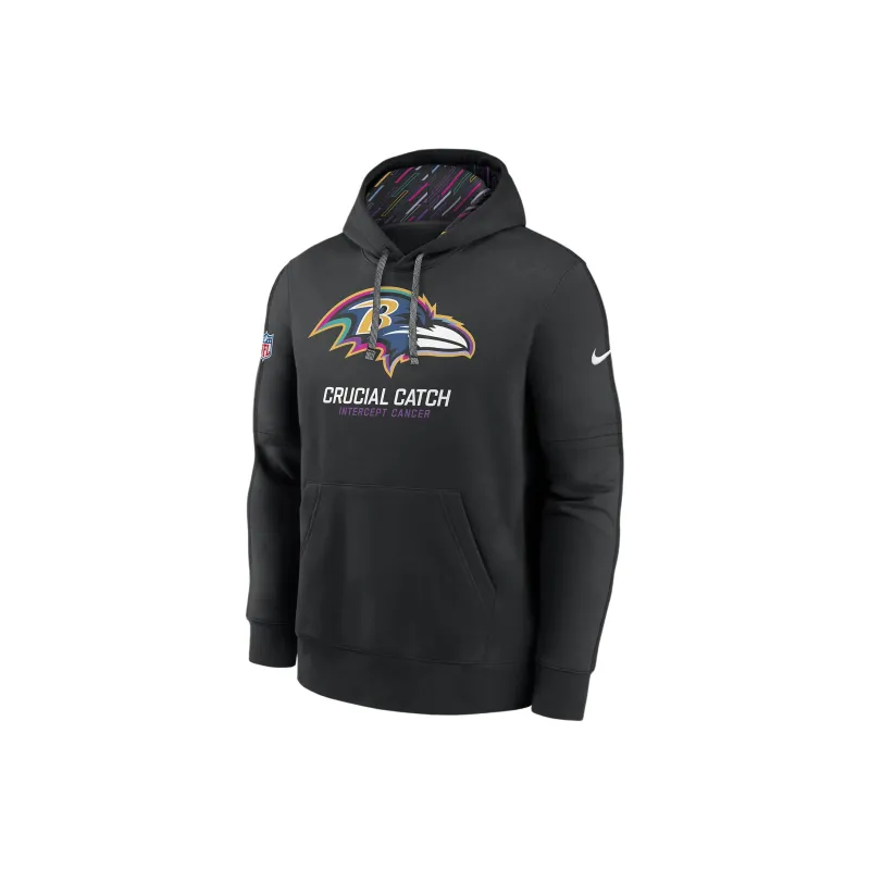 Nike Baltimore Ravens Crucial Catch Club Men's Nike Nfl Pullover Hoodie-0