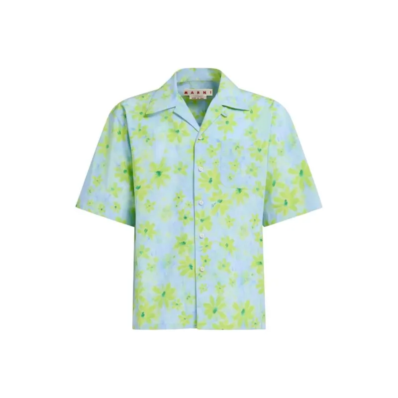 MARNI Floral Print Short Sleeved Shirt-0