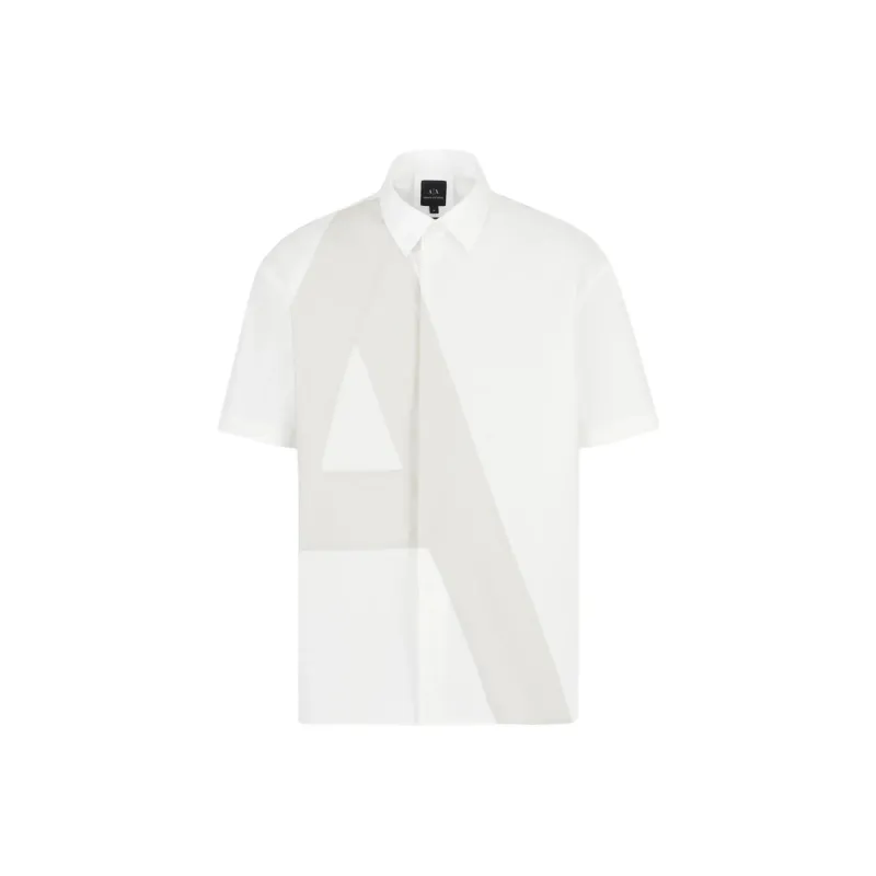 ARMANI EXCHANGEAE SS23 Shirt Men's White Gray-0