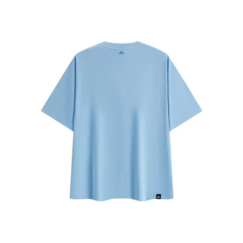 Kappa T Shirt Unisex Waterfall Blue-1
