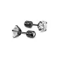 Black-Holographic Star Stud Earrings (6MM)