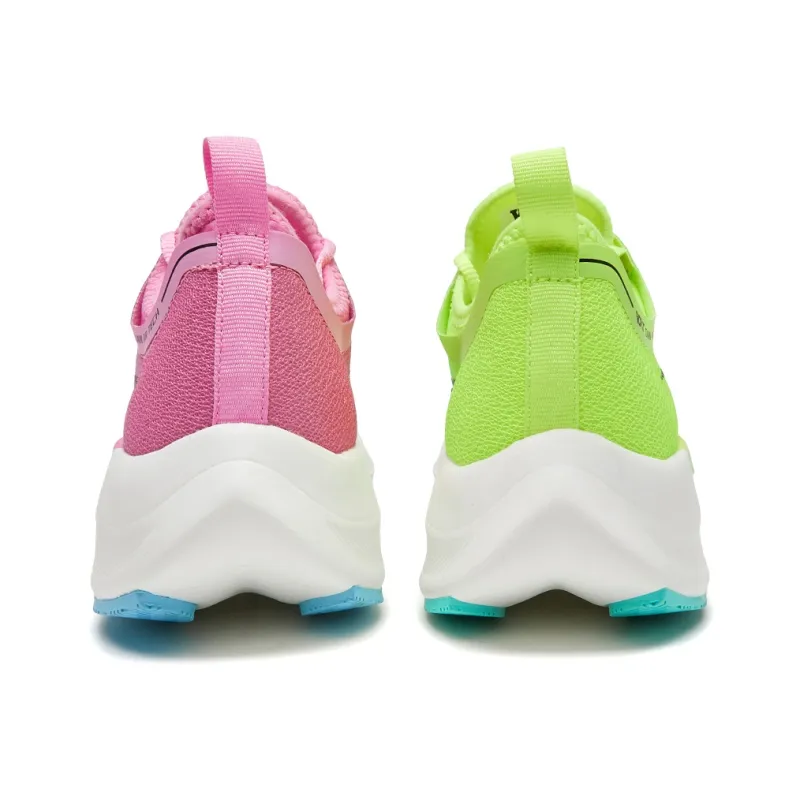 VOIT Anti Slip Wear Resistant Low Top Air Cushion Marathon Running Shoes Unisex Green Pink Blue Mismatched-5