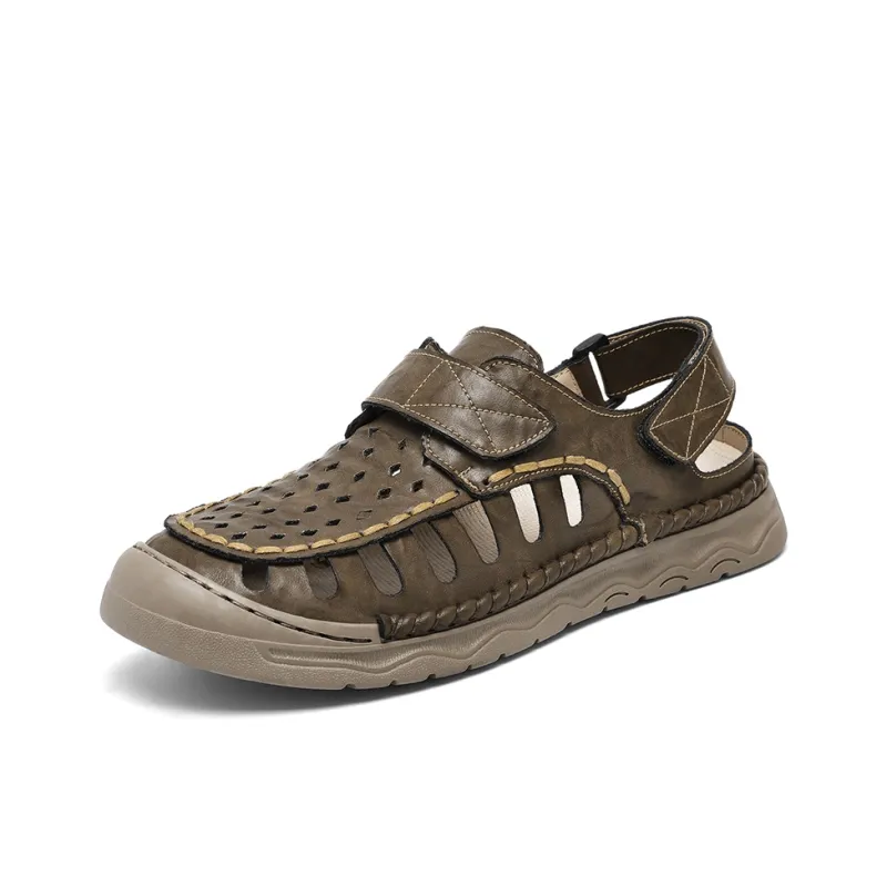 MUSHILANDI Beach Sandals Men Black/Red Brown/Khaki-12
