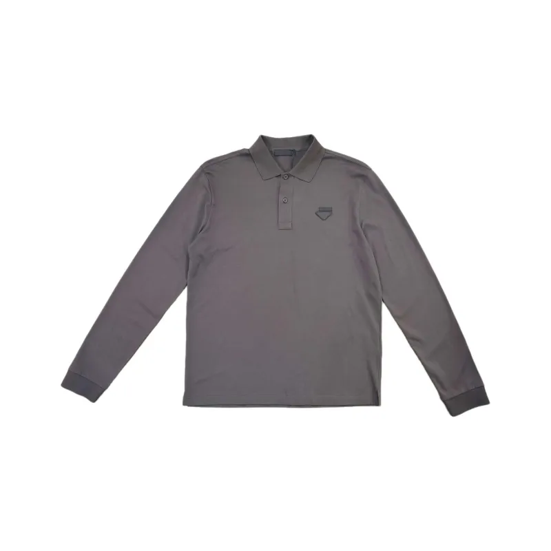 PRADA FW23 Polo Shirt Men's Gray-0