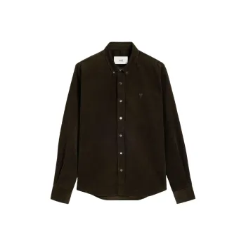 Ami Paris Ami De Coeur Corduroy Shirt