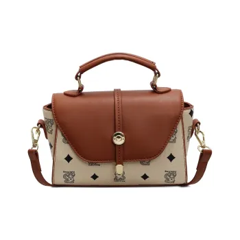 Single Warehouse PU Shoulder Bag Regular Women's Ecru/Pink/Coffee/Brown/Black