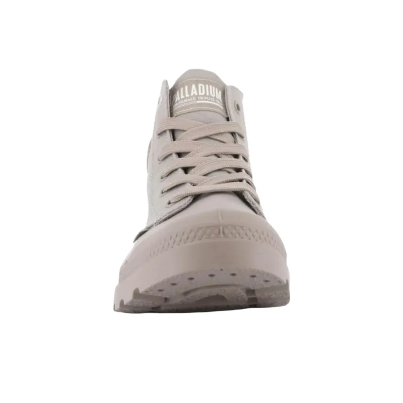 Palladium Mono Chrome Abrasion Resistant Slip Resistant High Top Canvas Shoes Unisex Gray-3