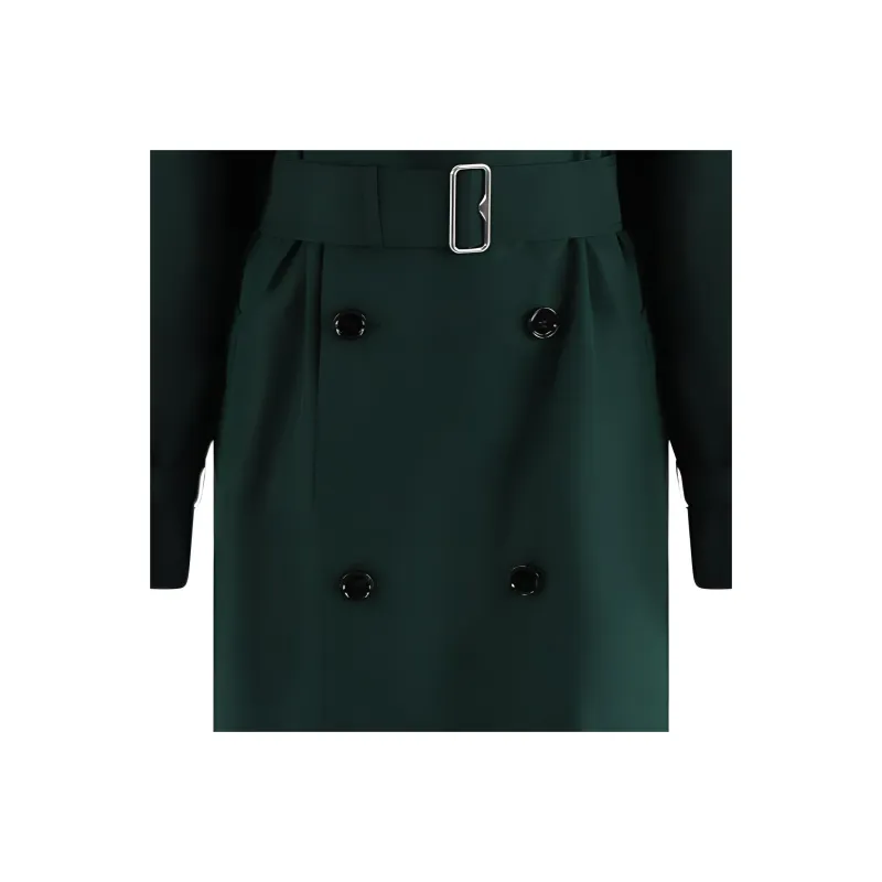 Burberry Double Breasted Long Sleeved Belted Trench Coat-3