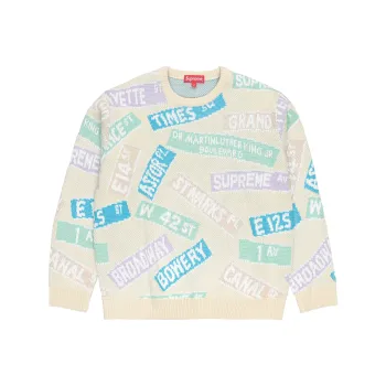 Supreme Street Signs Sweater