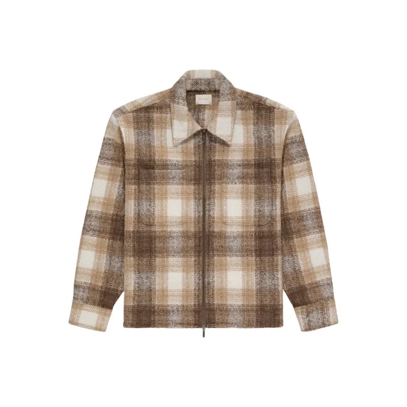 AIME LEON DORE Alpaca Blend Zip Shirt-0