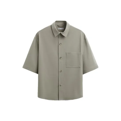 ZARA Shirt Men's Zebra Print Khaki