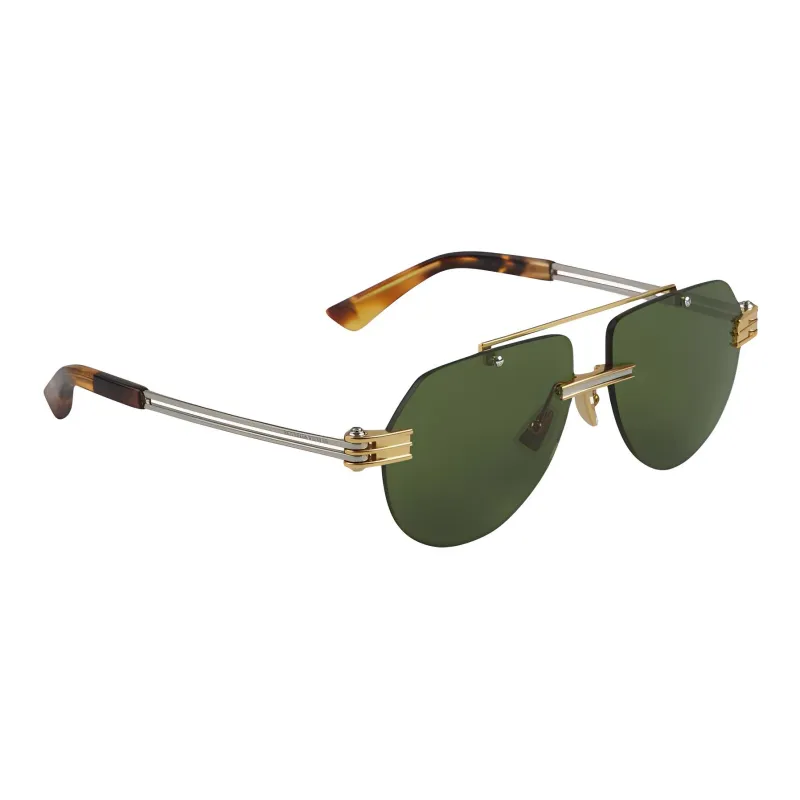 Bottega Veneta Metal Aviator Sunglasses Unisex Multicolor-2