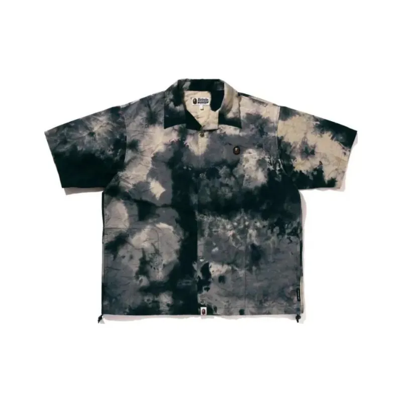 A BATHING APE Chusen One Point Open Collar Shirt-1