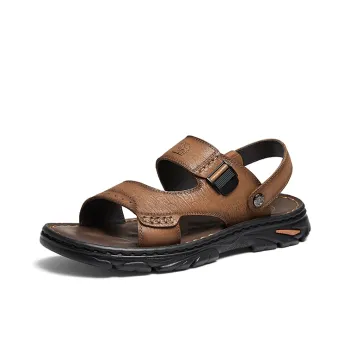 CAMEL Beach Sandals Men Brown, Earth Yellow, Black