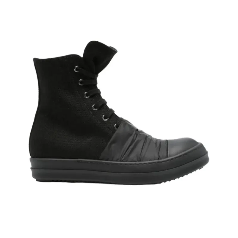Rick Owens DRKSHDW Hustler High Top Skateboard Shoes Women's Black-1