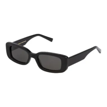 Sting Acetate Rectangular Sunglasses Unisex Black