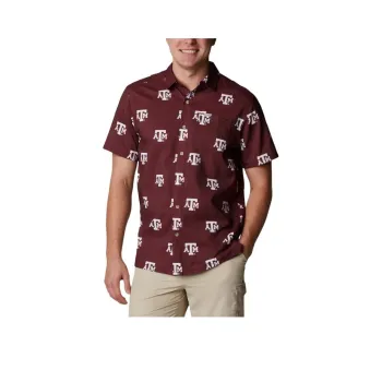 Columbia Collegiate PFG Super Slack Tide™ Shirt Men's Dark Brown