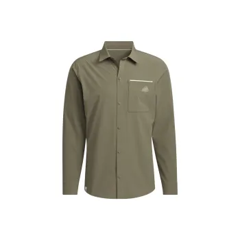 Adidas Business Casual Pocket Shirt Shirt Men's Strata Olive Green
