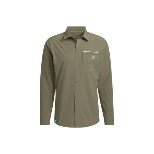 Adidas Business Casual Pocket Shirt Shirt Men's Strata Olive Green
