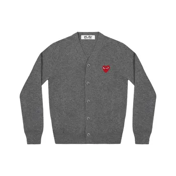 Comme Des Garcons Play Red Heart Knit Cardigan Sweater