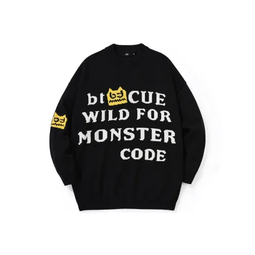 Loose Fit Sweater Fall And Winter Unisex Black