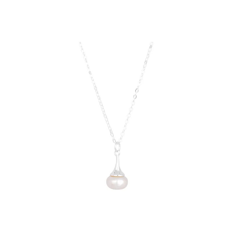 ZURY S925 Silver Collarbone Chain Necklace Women's Silver-0